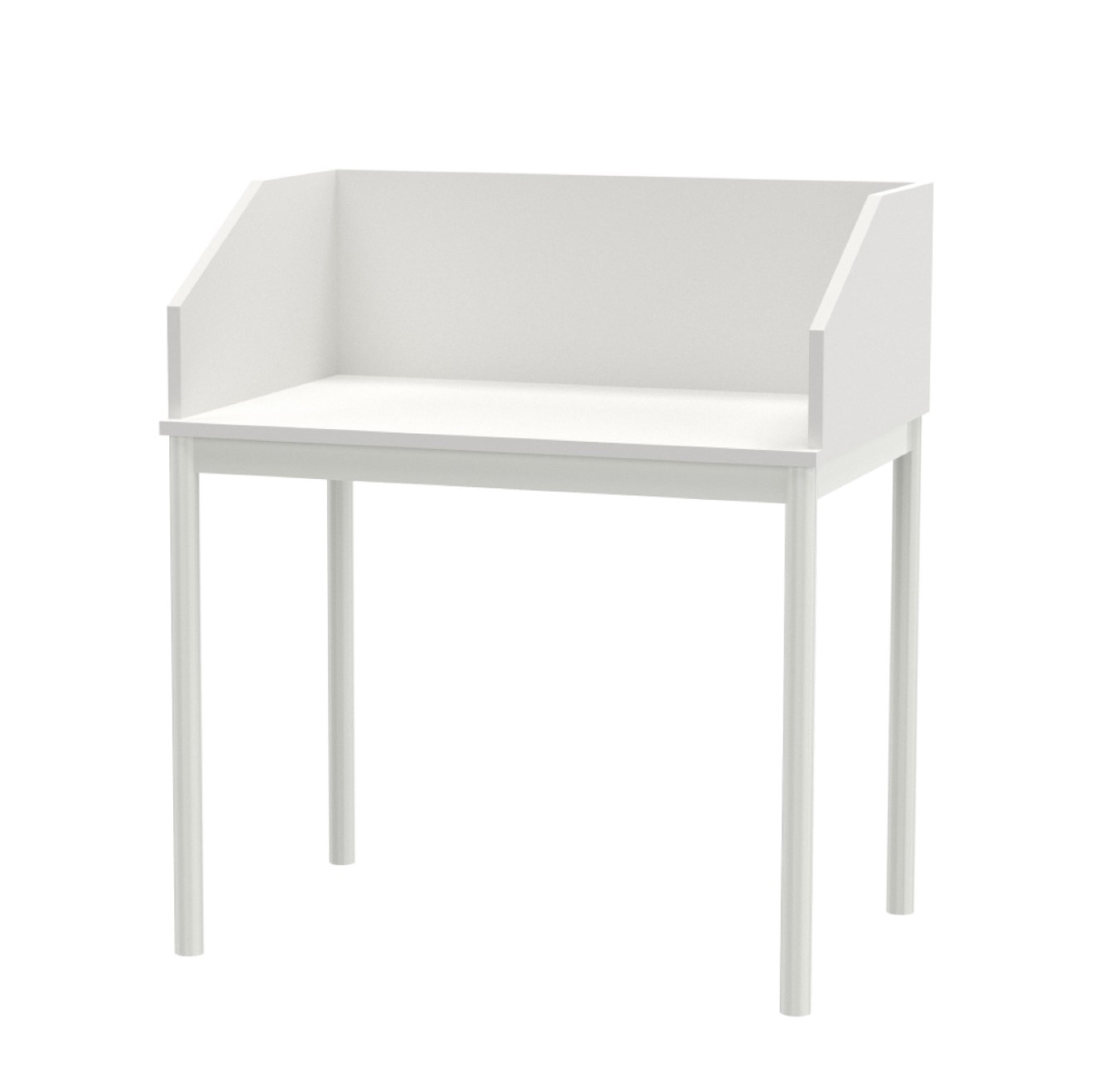 Oslo Study / Workstation – clean, modern study station with privacy dividers that creates a calm, more private workspace, with integrated cable grommet and available as single or double for libraries and learning environments.
