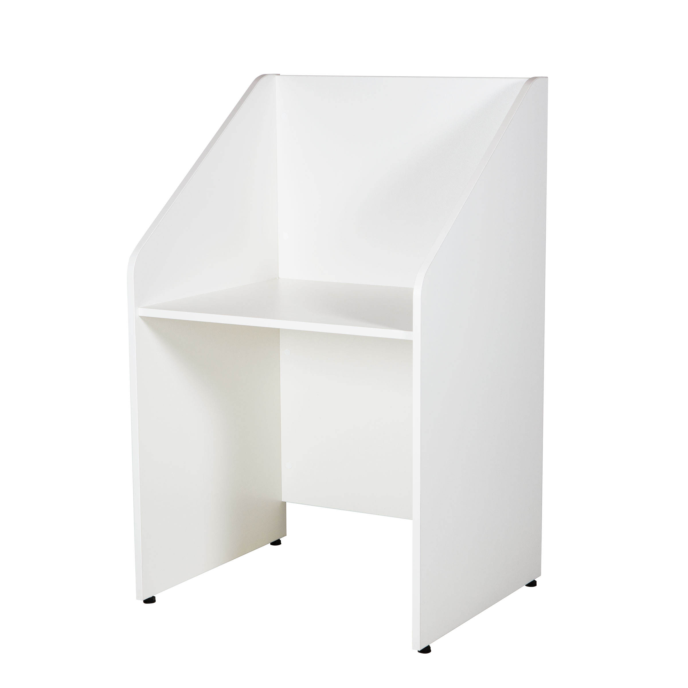 Rondus Study / Workstation – freestanding study workstation that can be expanded in pairs, rows or back-to-back layouts for libraries and study areas.