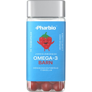 PHARBIO Omega-3 Barn 70st jordgubb