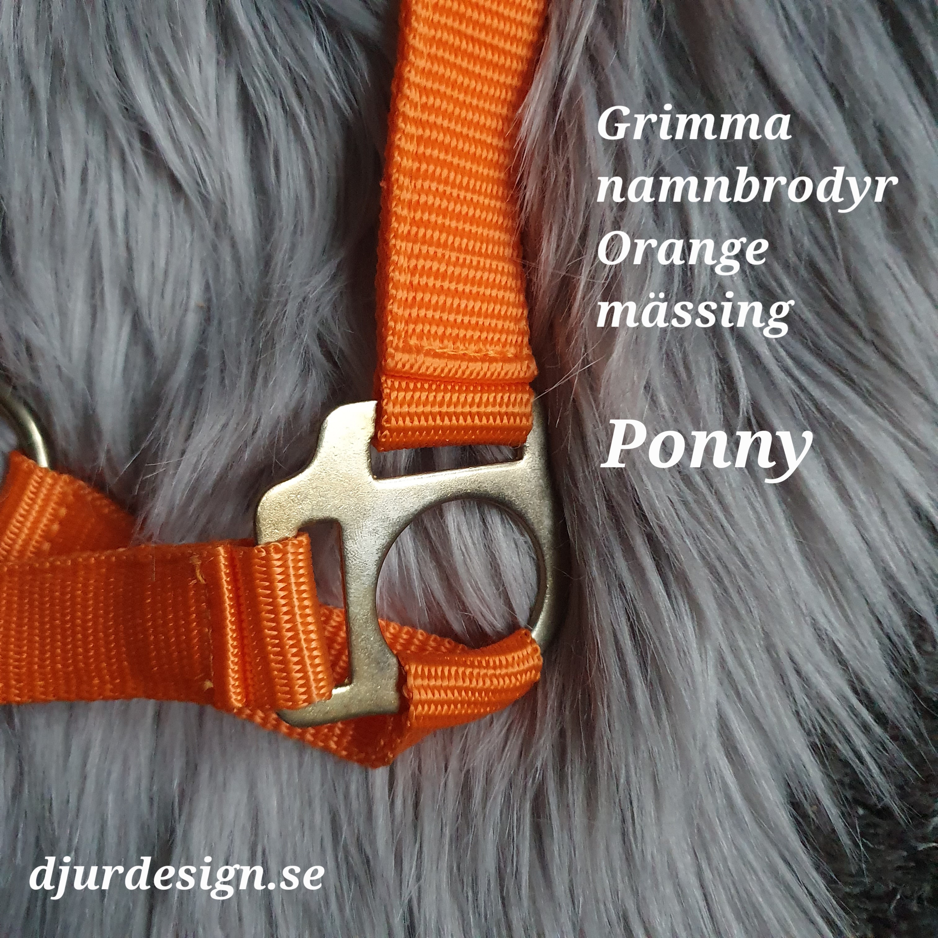 PONNY Orange mässing  med namn brodyr - 7