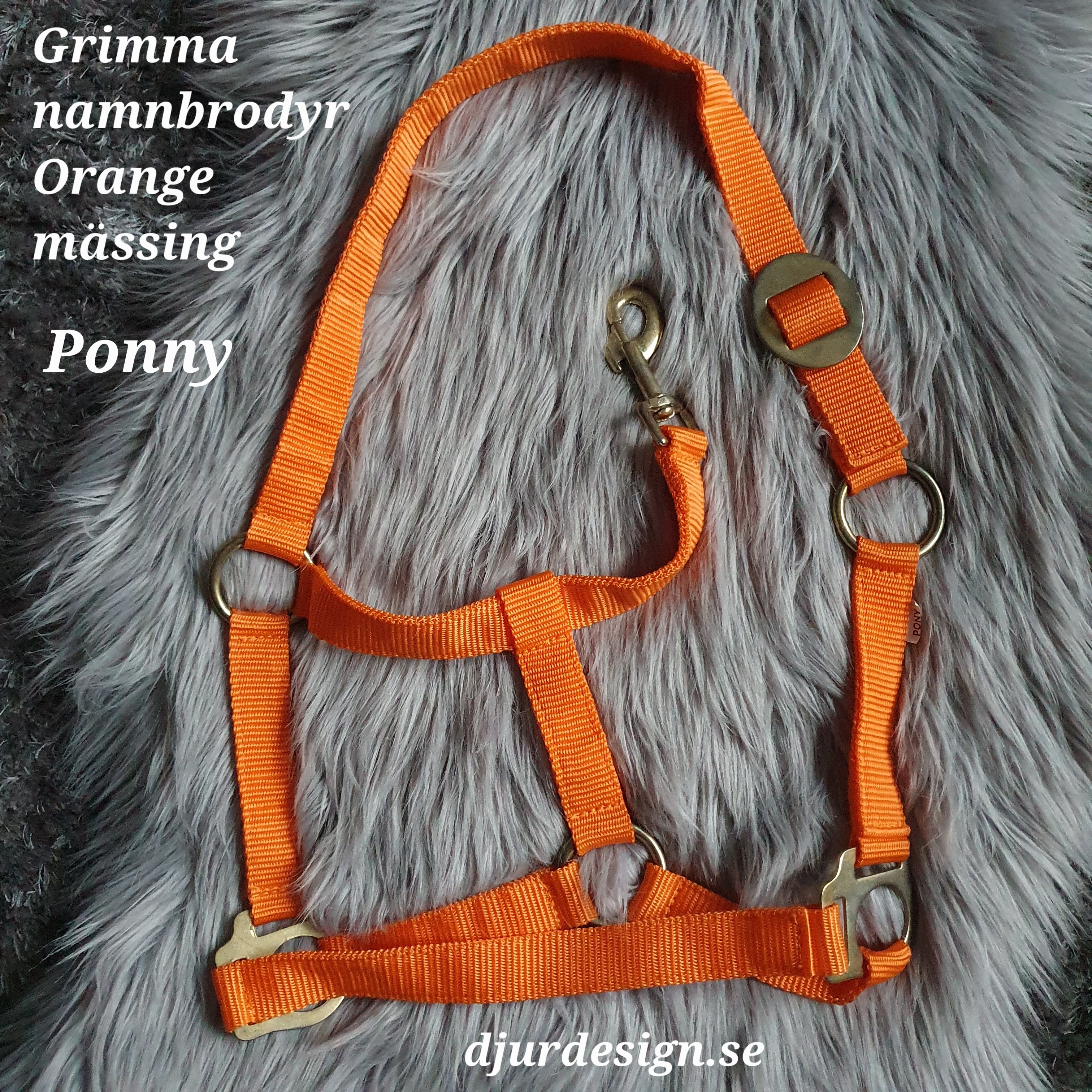 PONNY Orange mässing  med namn brodyr - 6