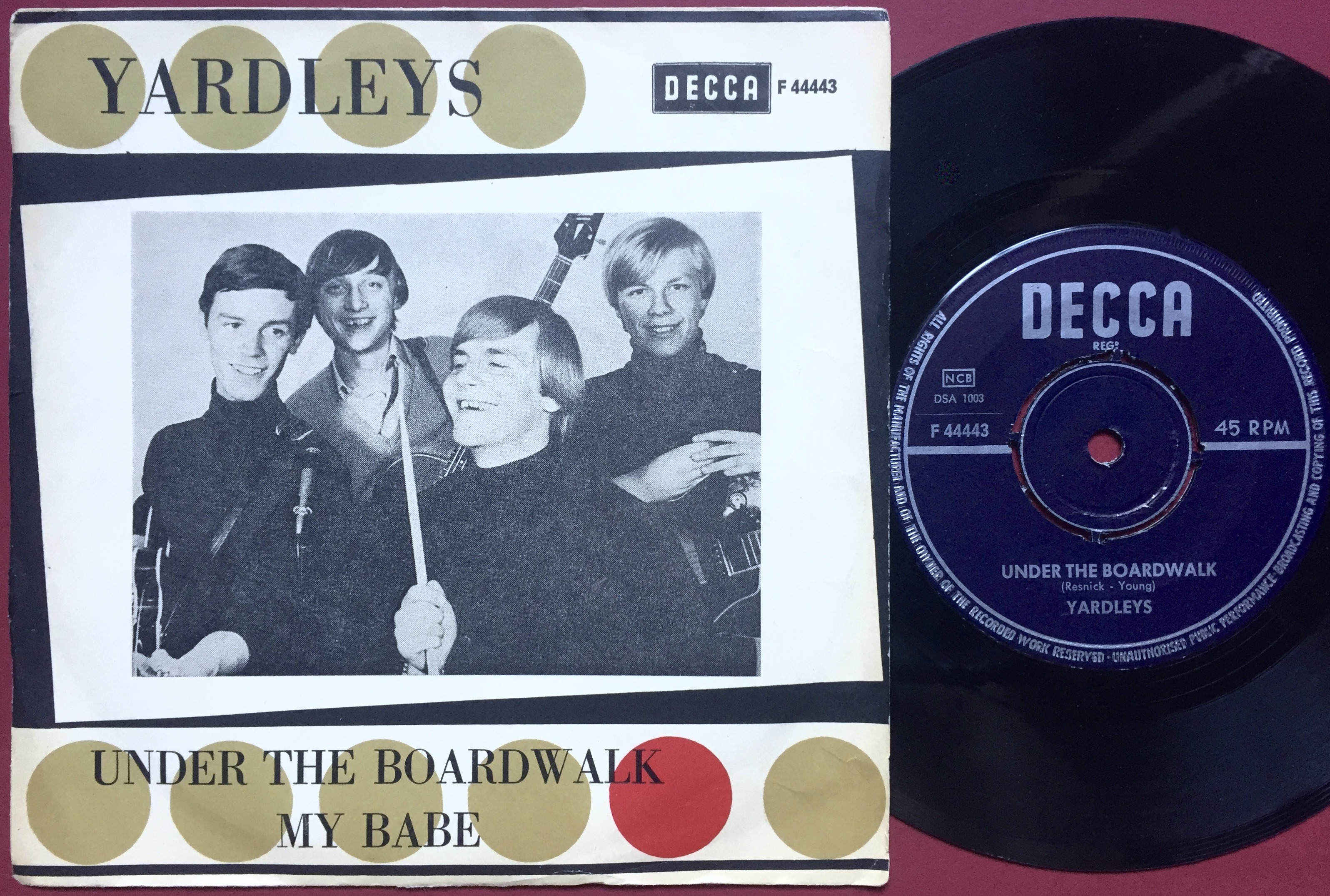 YARDLEYS - Under The Boardwalk - 7" Swe PS 1966