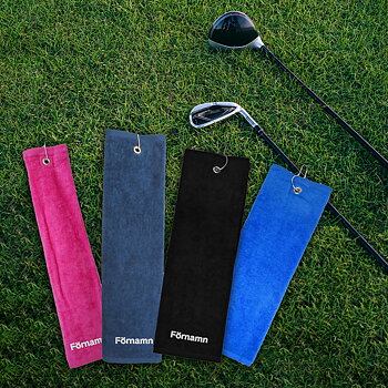Golfhandduk velour med brodyr - flera färger