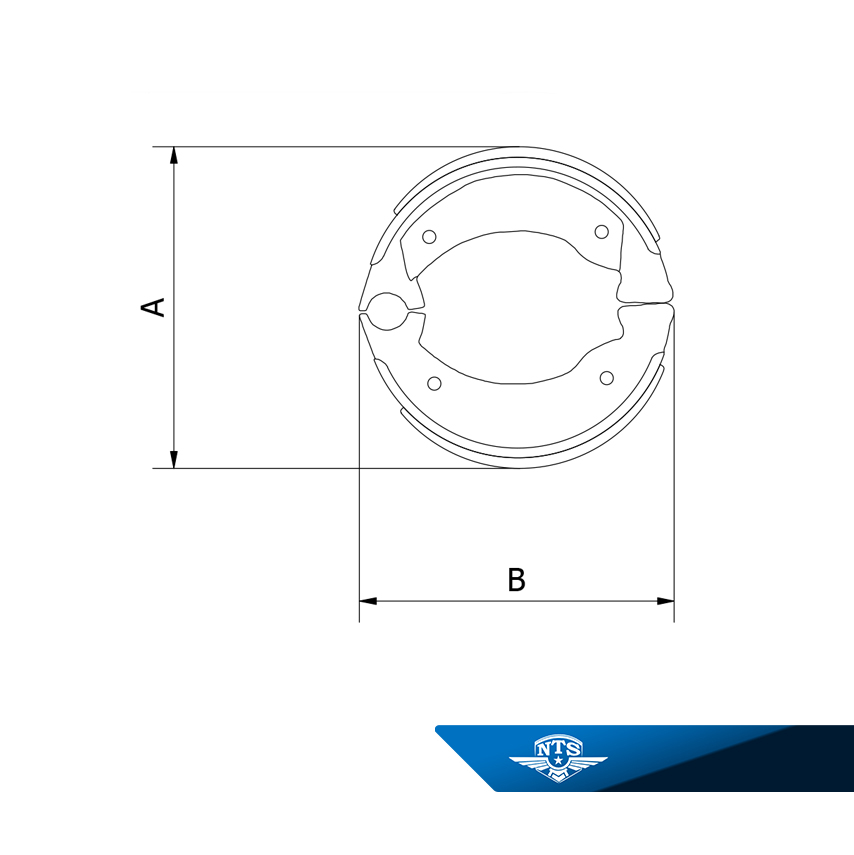 Brake Pad Set for Piaggio/Kreidler/MCB/Zündapp (90mm Hub) - 2