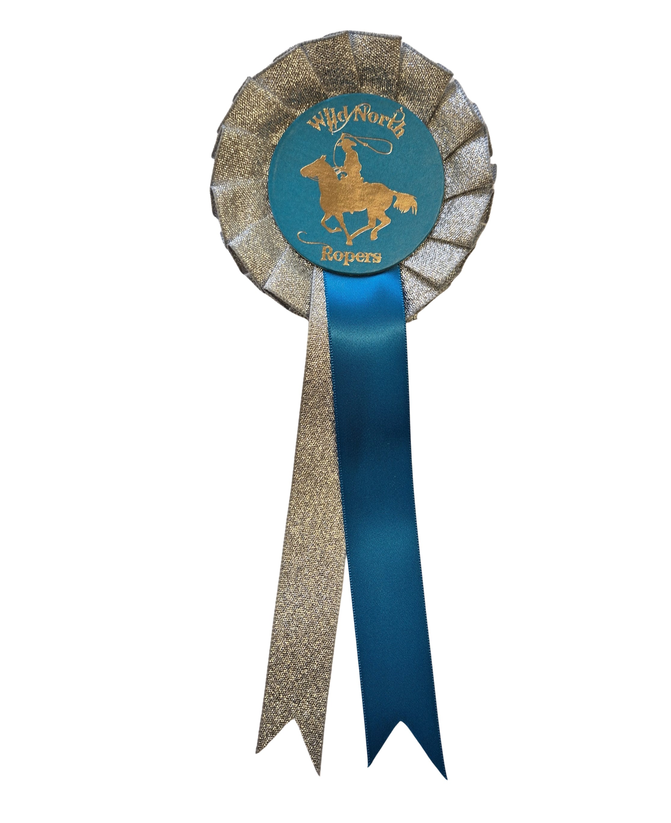 1031 - Rosette metallic, 1 Kranz 2 Bänder, 24 cm - 2