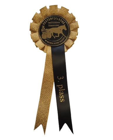 1031 - Rosette metallic, 1 Kranz 2 Bänder, 24 cm - 3