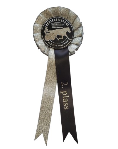 1031 - Rosette metallic, 1 Kranz 2 Bänder, 24 cm
