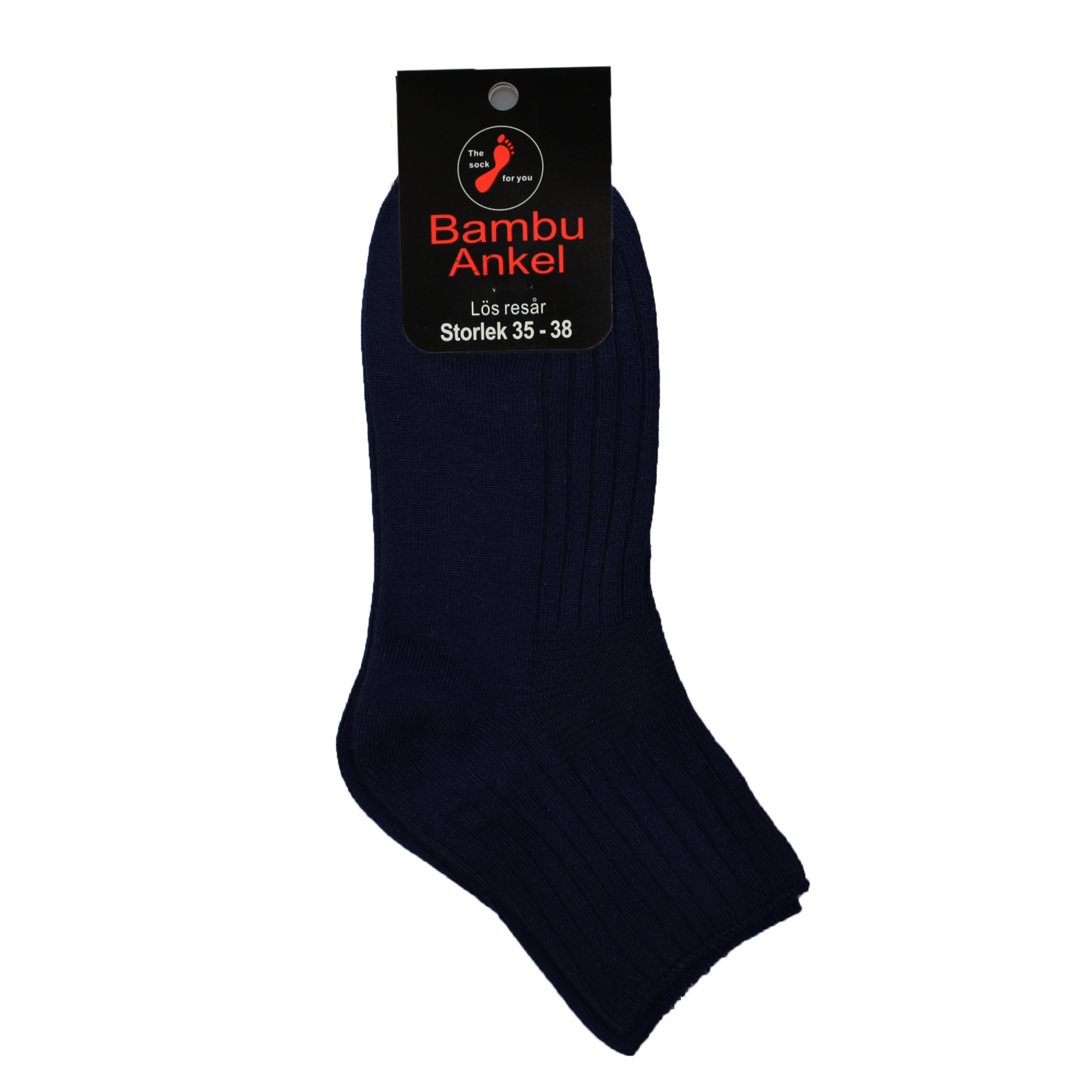 Bambu ankel lös resår - mellanlängd 4 par - 5