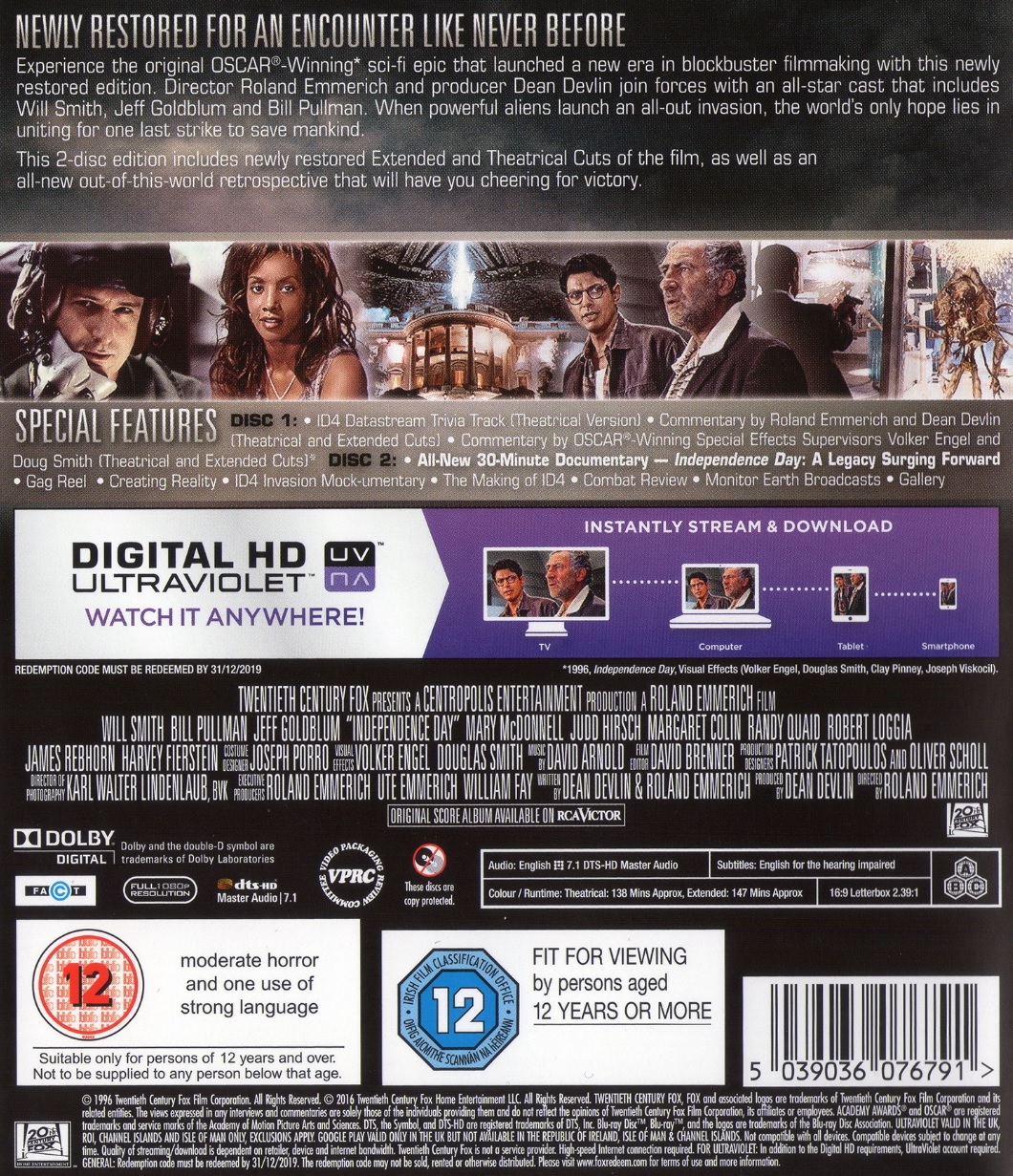 Independence Day 20th Anniversary (2-disc) (Blu-ray) - 2