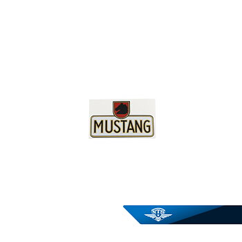 Mustang-dekal på bagskærmen og under sædet