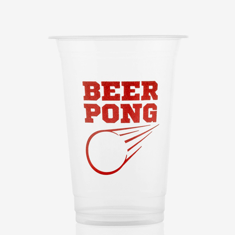 Beer Pong mugg med röd text