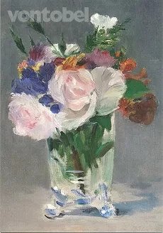 E. Manet/ Flowers in a Crystal Vase, Greeting Card