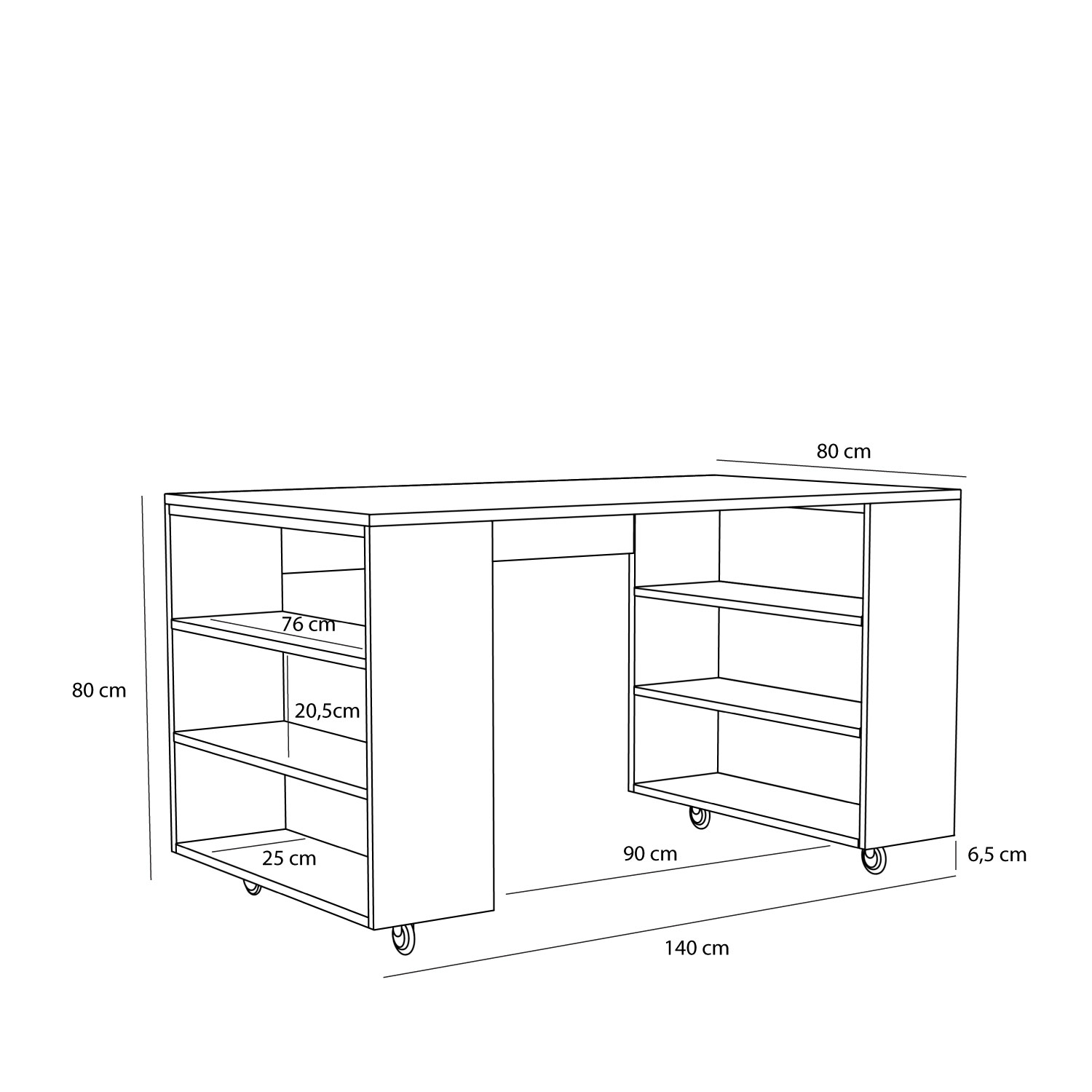 Skrivbord Utility Desk Natural Hubsch - 8