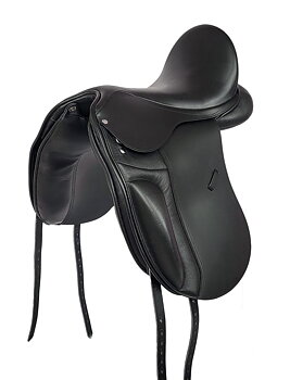 Bomlös dressyrsadel i läder- Flexzone- Saddles "Estancia" - 5 Utbytbara koppjärn