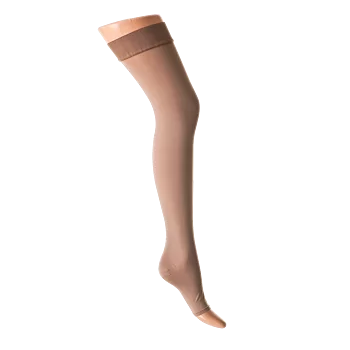 Lääkinnälliset reisipituiset kompressiosukat, luokka 2, avoin kärki