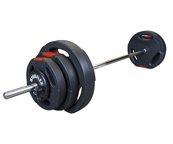 Skivstångspaket med plastviker 43,5kg/150 cm