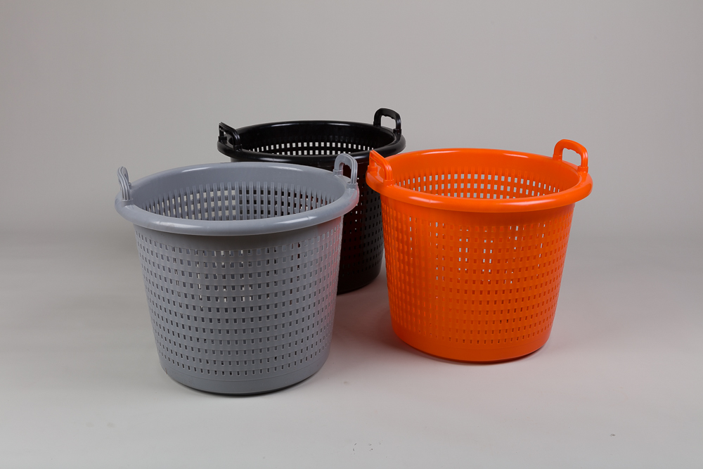 Plastic Basket, 44 Liter, Grey - 2