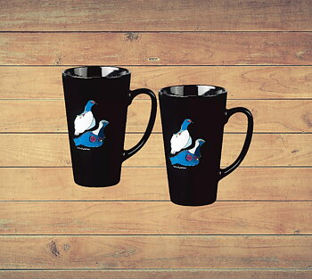 Black Ceramic Cup (2-pack) - Ptarmigan - Rievssat
