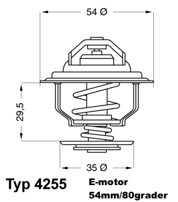 Termostat CIH E-motor 80gr
