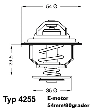 Termostat cih E motor 80gr