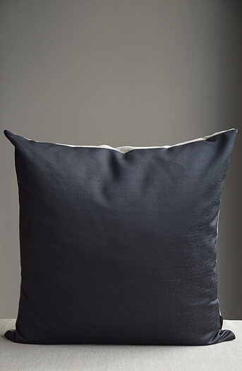 Kudde Tweed/Lin Svart 60X60 