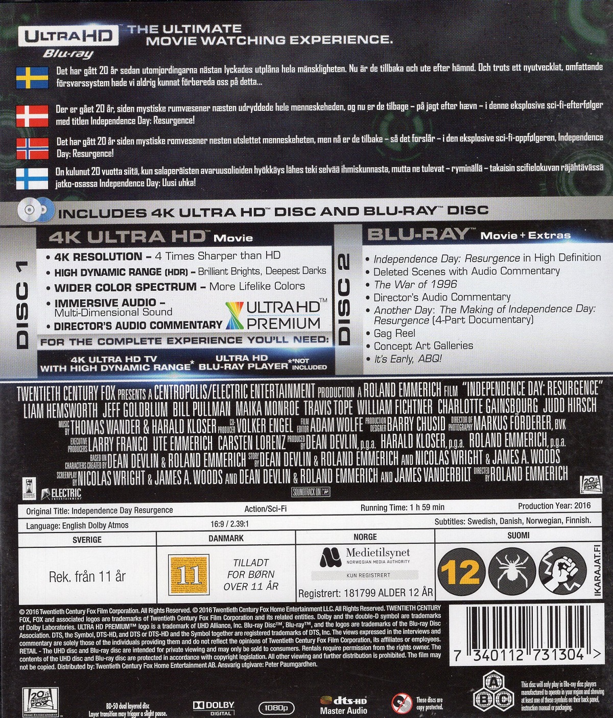 Independence Day - Resurgence (4K Ultra HD + Blu-ray) - 2