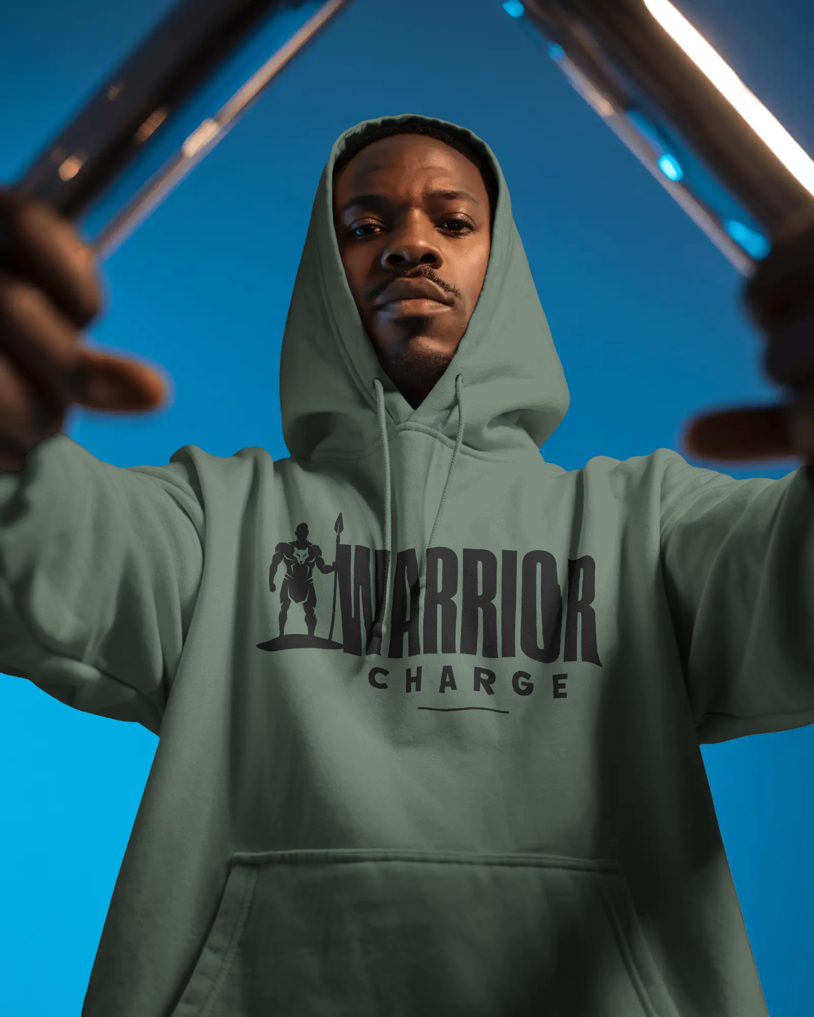 Warrior Charge Hoodie Military Green