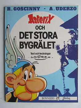 Asterix 25 Det stora bygrälet 1:a upplagan Vg+