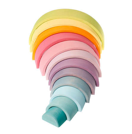 Byggelement pastell regnbåge tunnel pastell Waldorf från tyska Grimms - stor pastell - bredd 35 cm