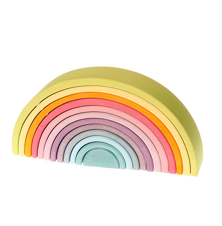 Byggelement pastell regnbåge tunnel pastell Waldorf från tyska Grimms - stor pastell - bredd 35 cm