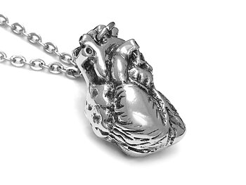Anatomiskt Hjärta Halsband, Anatomi Smycke i Tenn