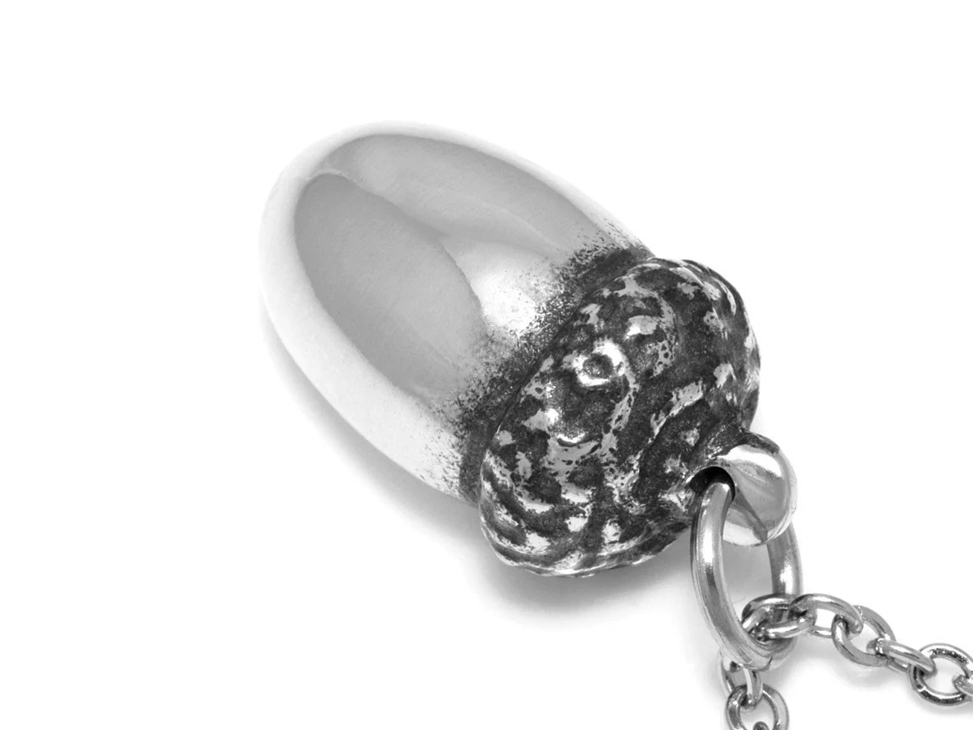 Ekollon Halsband, Natur Smycke i Tenn - 4