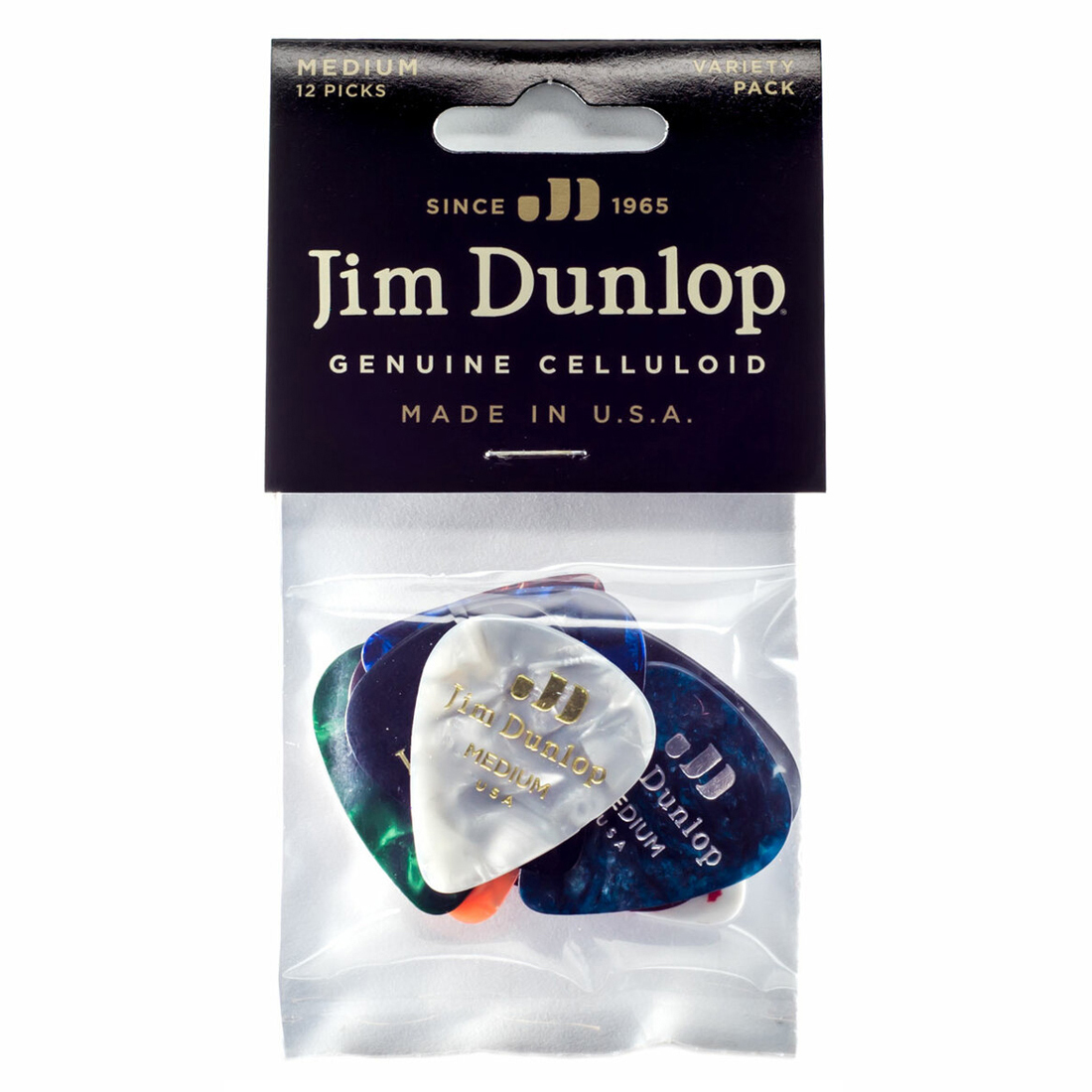 Dunlop Celluloid Medium Variety Picks (12-Pack)