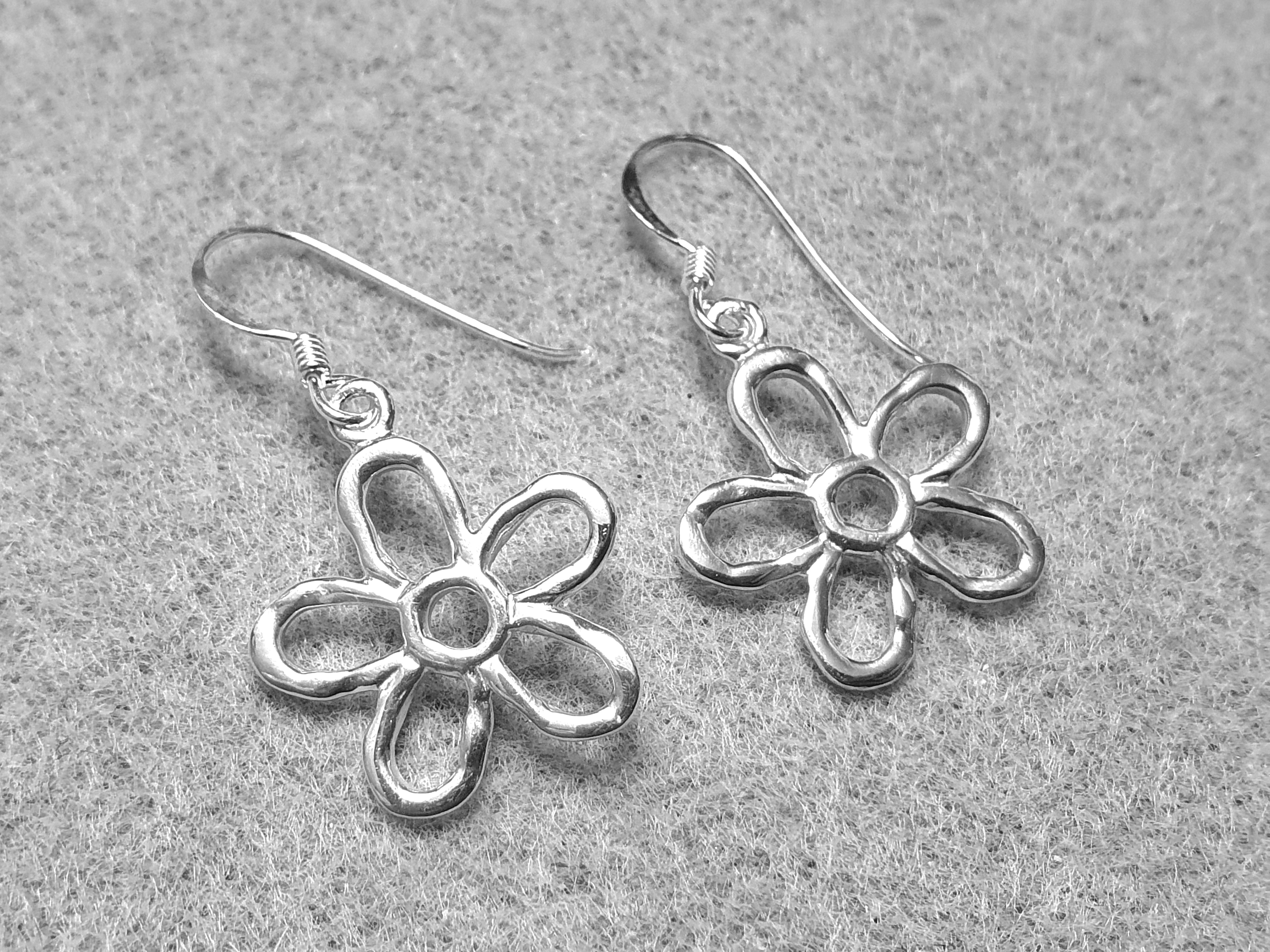 Flower approx.18mm earrings, 925-silver