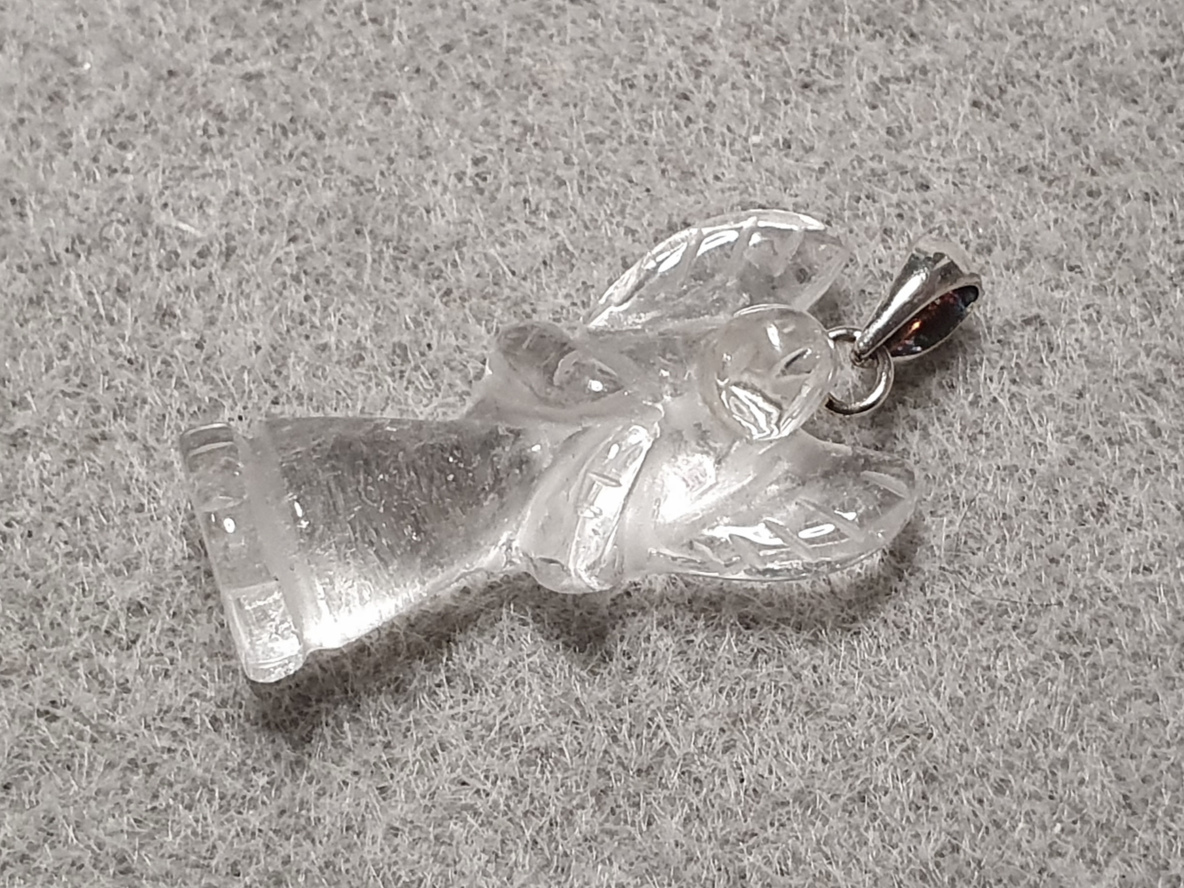Ängel i bergkristall, hänge 925-silver - 2