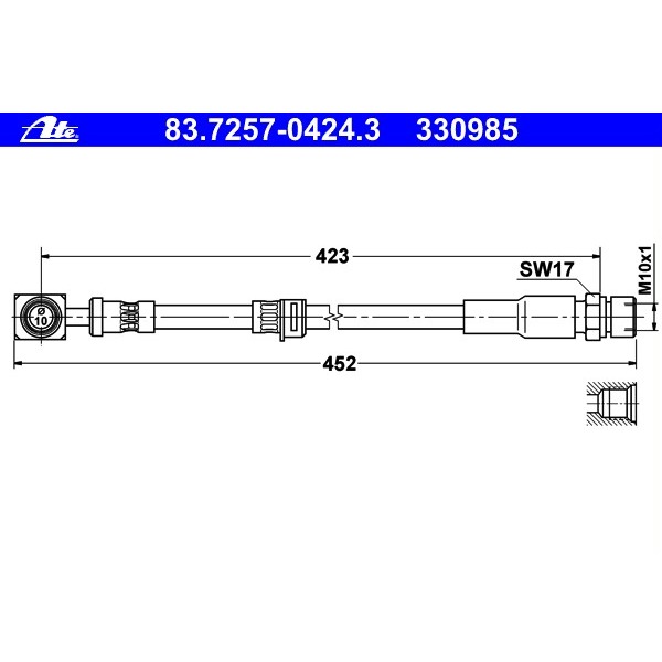 Brake hose front OE - 2