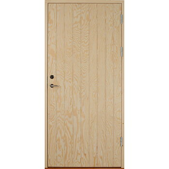 Förrådsdörr F45 är en förrådsdörr med stående dekorspårning