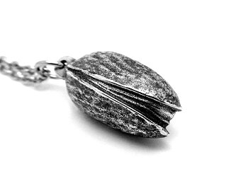 Pistagenöt Halsband, Natur Smycke i Tenn