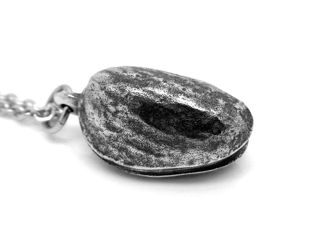 Pistagenöt Halsband, Natur Smycke i Tenn - 2