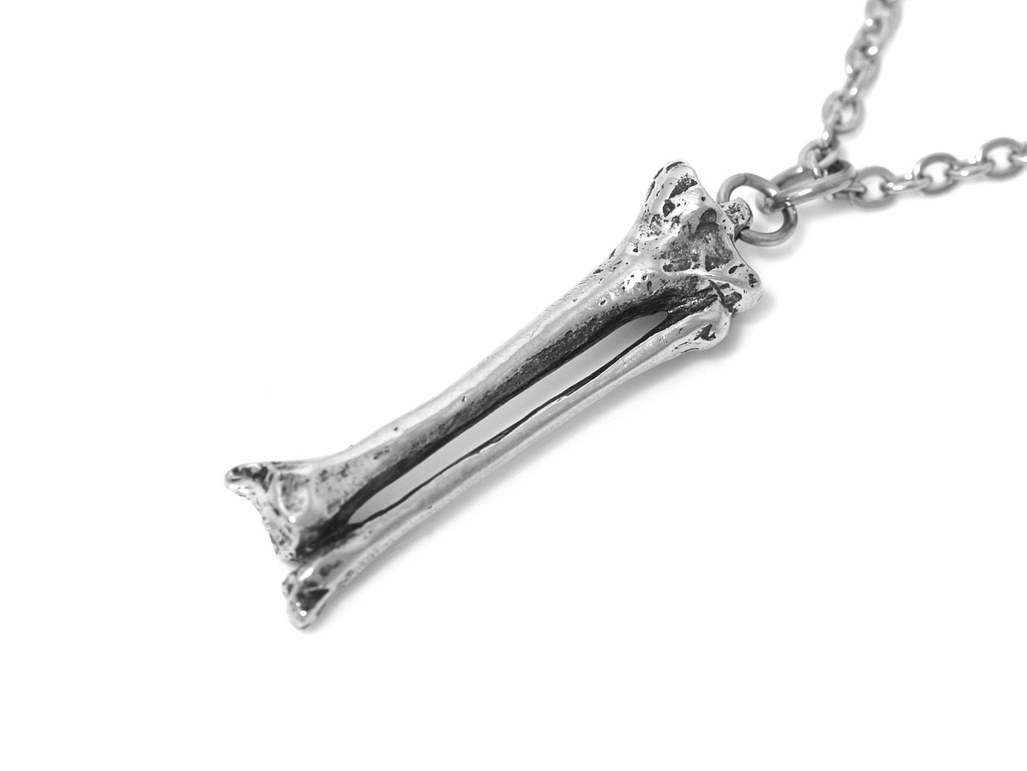 Vadben Halsband, Skelett Smycke i Tenn - 3