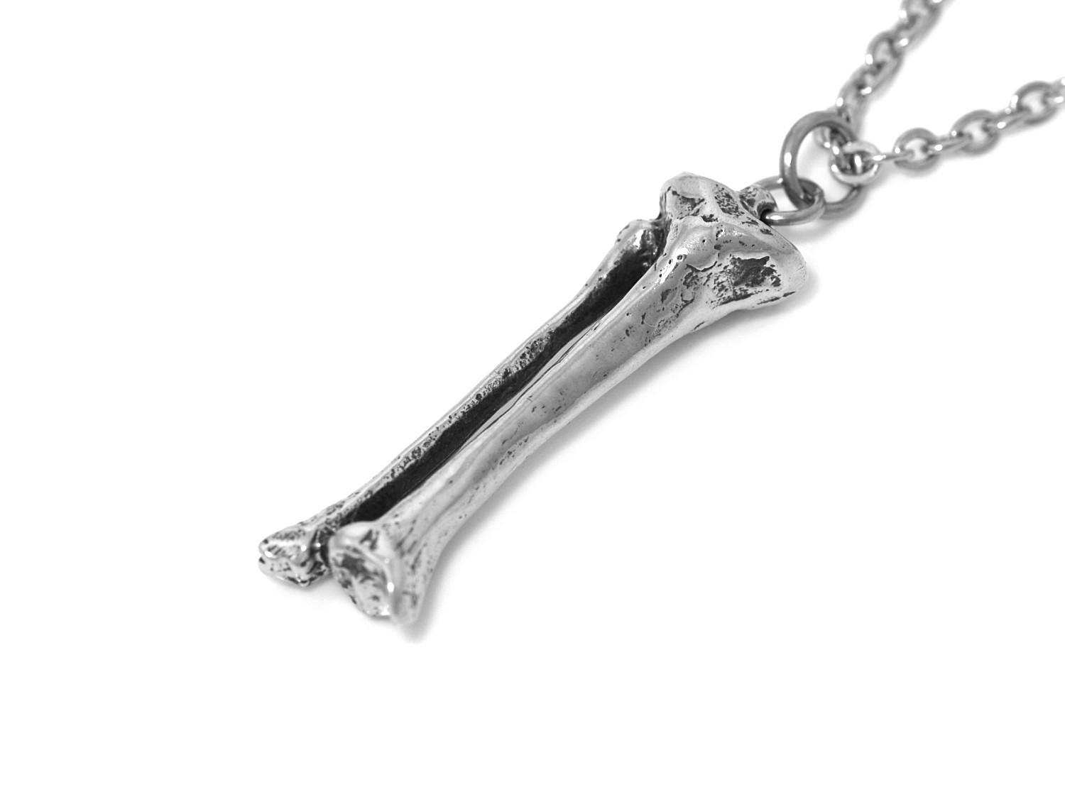 Vadben Halsband, Skelett Smycke i Tenn - 2