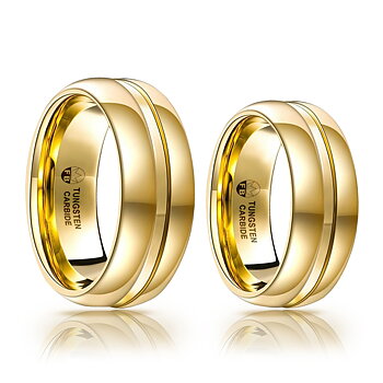 Ring - Goldline Edition - Tungstensring 18k Guldfylld Högblank