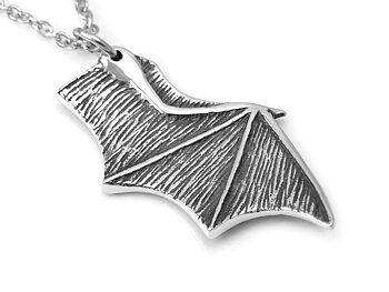 Fladdermusvinge Halsband, Fladdermus Smycke i Tenn