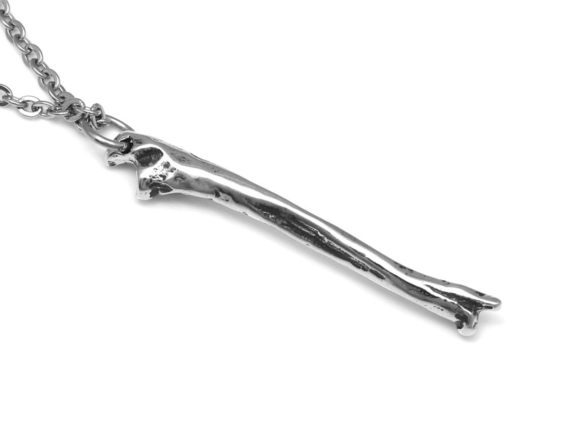 Armbågsben Halsband, Skelett Smycke i Tenn - 4
