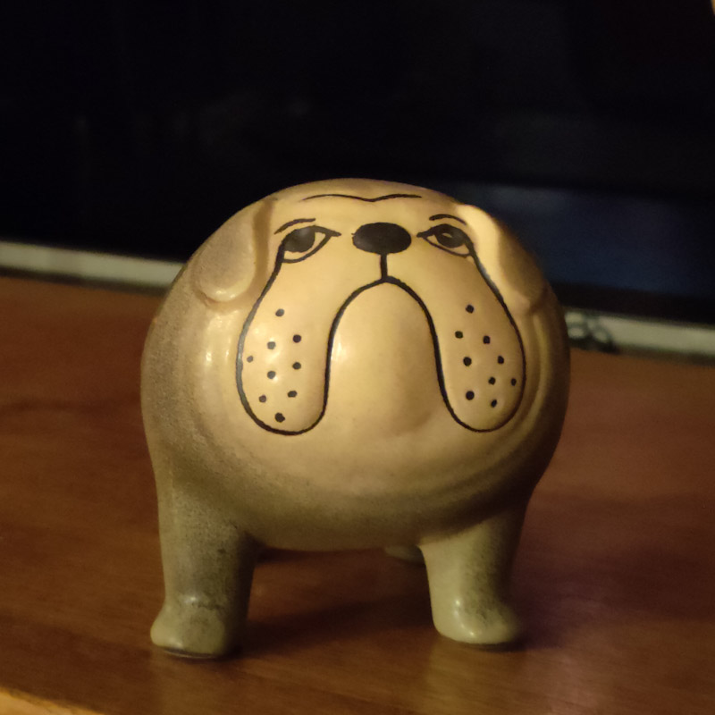 Bulldog grå av Lisa Larson   - 3