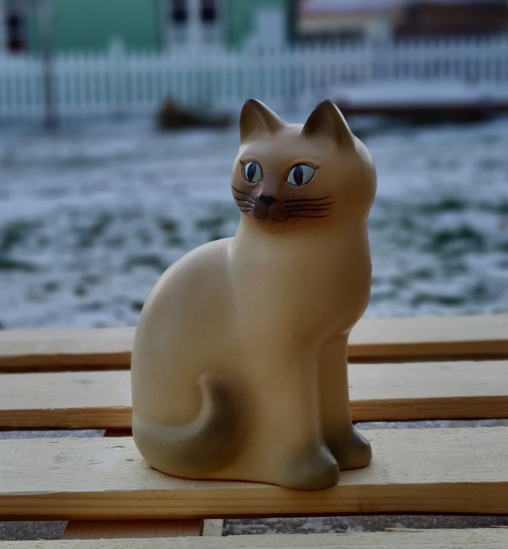  Murre midi vit/grå katt av Lisa Larson - 5