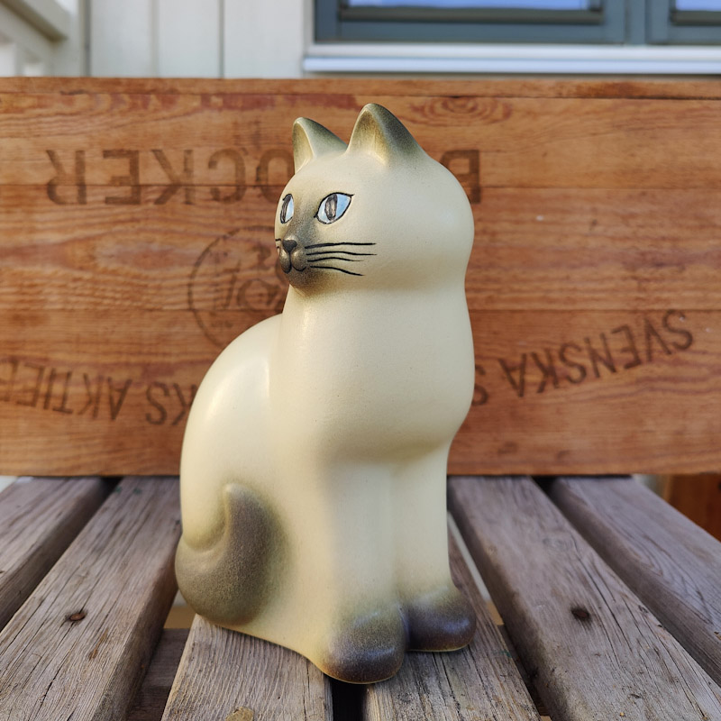  Murre midi vit/grå katt av Lisa Larson - 3