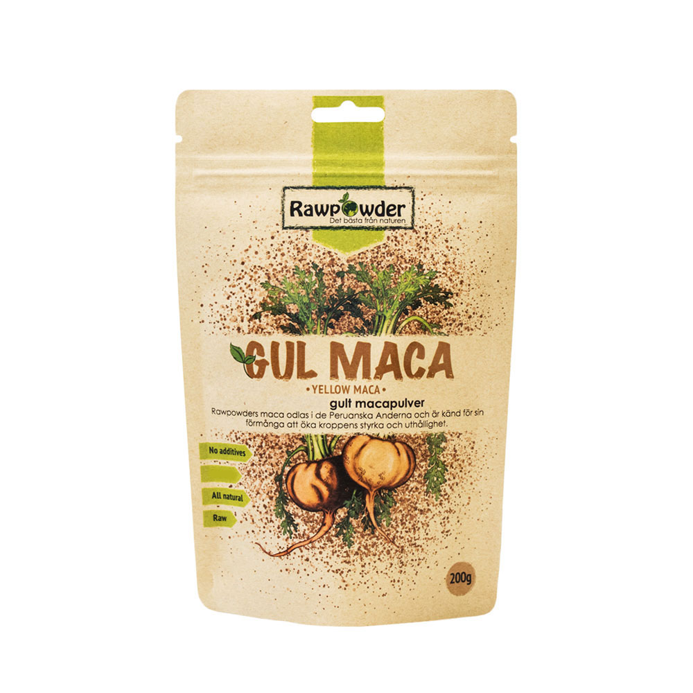 Gul Maca pulver 200 g Rawpowder