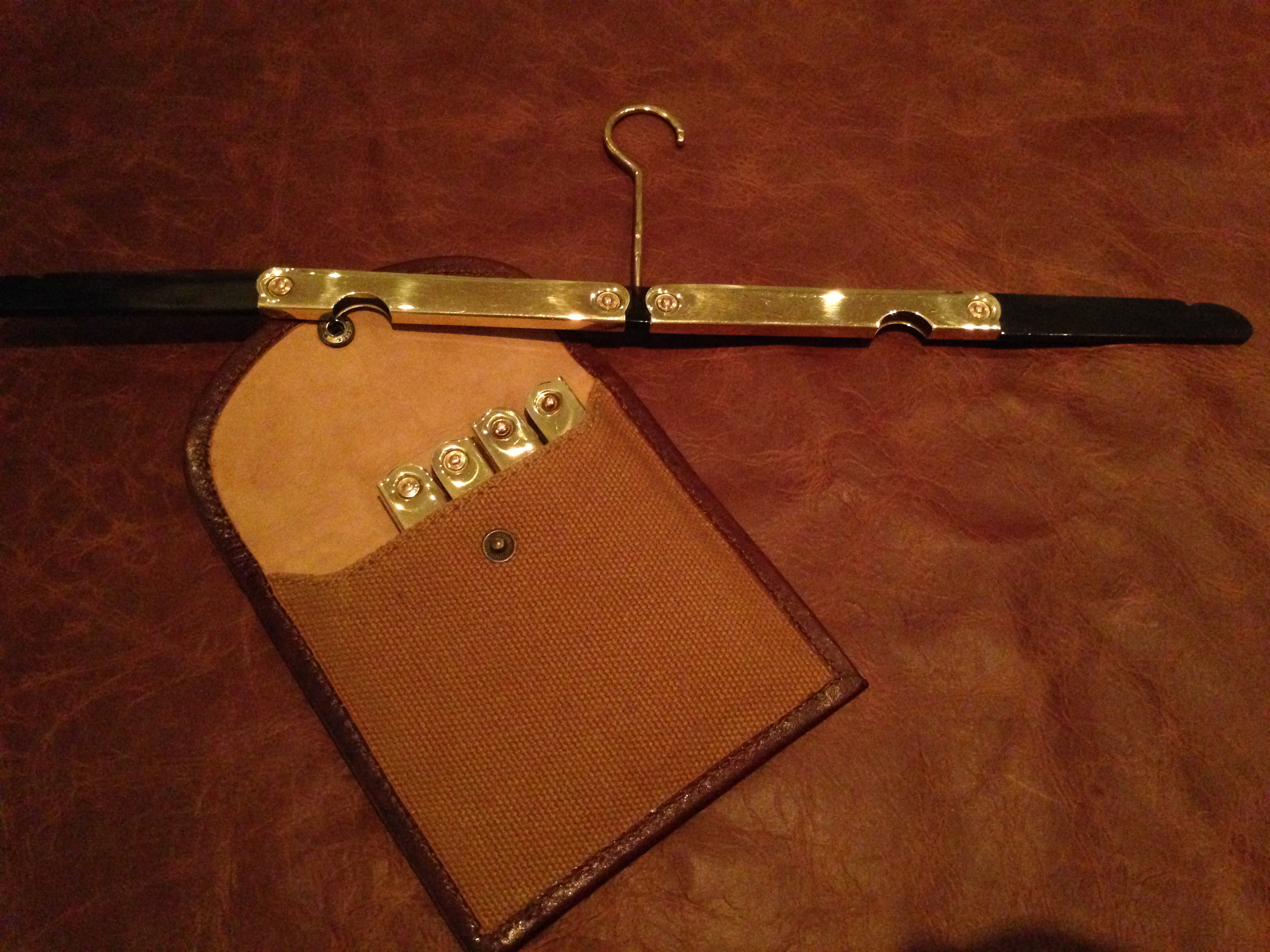 DUFFERIN TRAVEL HANGER SET - Mässing & Buffelhorn - 2