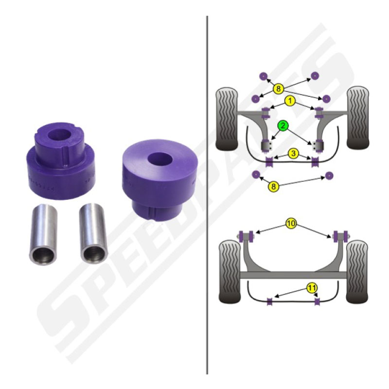 Front wishbone rear bush 9-5 98-99 (2) - 2